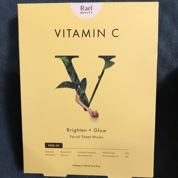 🎀RAEL BEAUTY VITAMIN C BRIGHTEN GLOW 5 SHEET MASK - Picture 6 of 8